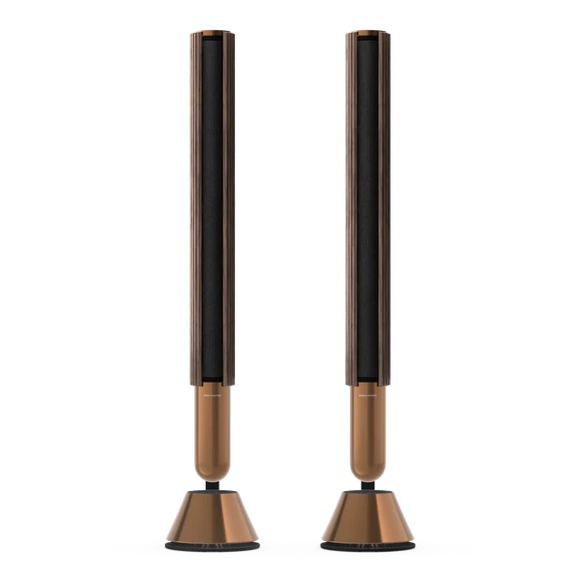 BANG & OLUFSEN Beolab 28 – Gold Tone su riešutmedžio apdaila